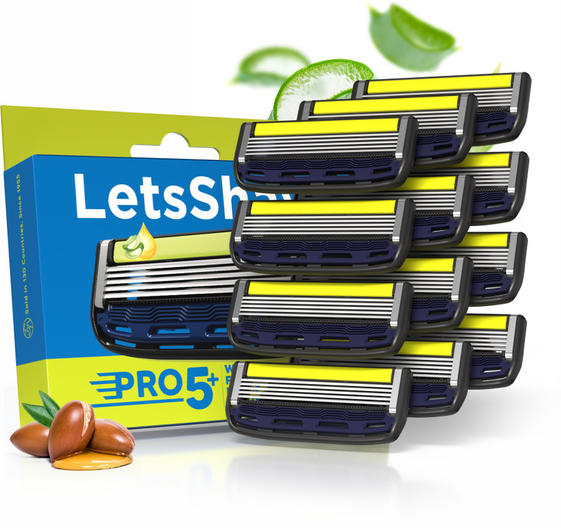 LetsShave Pro 6 Plus Shaving Razor Blades for Men(Pack of 4)
