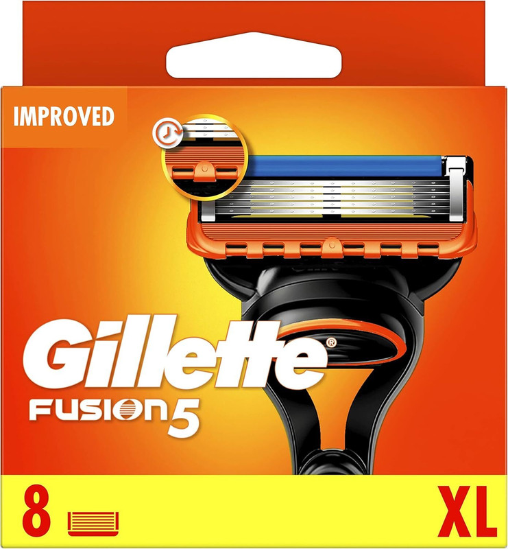 Gillette Fusion5 Razor XL Blade 8X1 (IMPORTED) Precision Trimmer, 5 Anti-Friction Blades