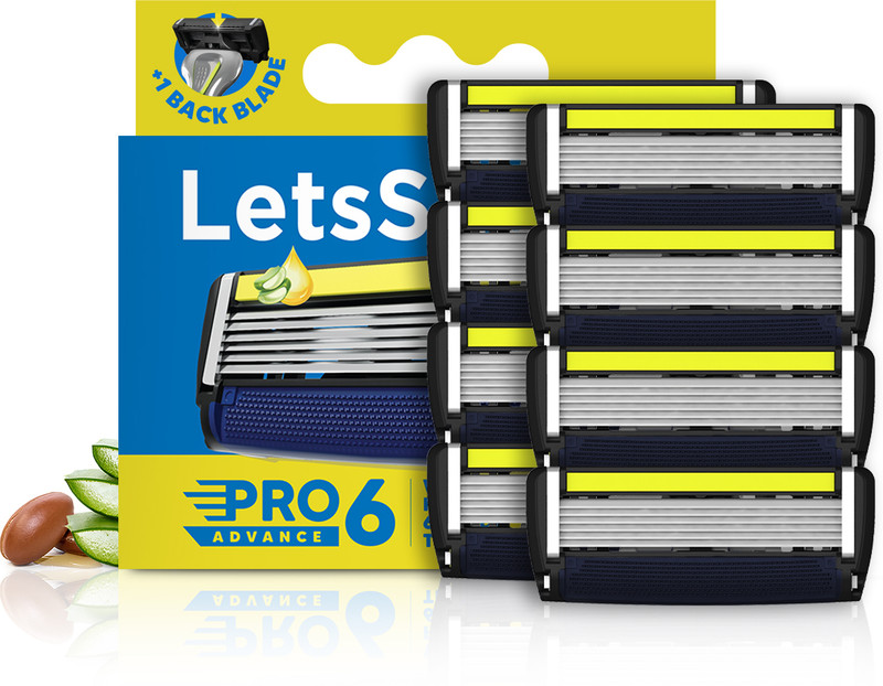 LetsShave Pro 6 Advance Blade refills (Pack of 4)(Pack of 4)