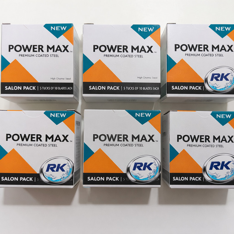 Rk POWER MAX PREMIUM COATED STEEL 100 BLADES (EACH PACK 50 BLADES)(Pack of 2)