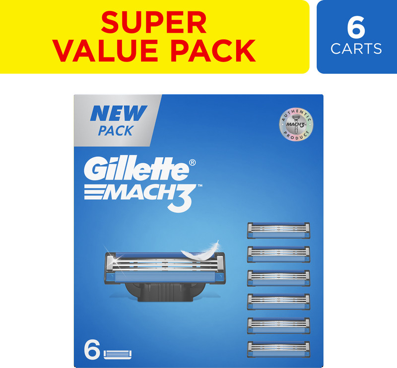 Gillette Mach3 Shaving Blades for men (Pack of 3)(Pack of 18)