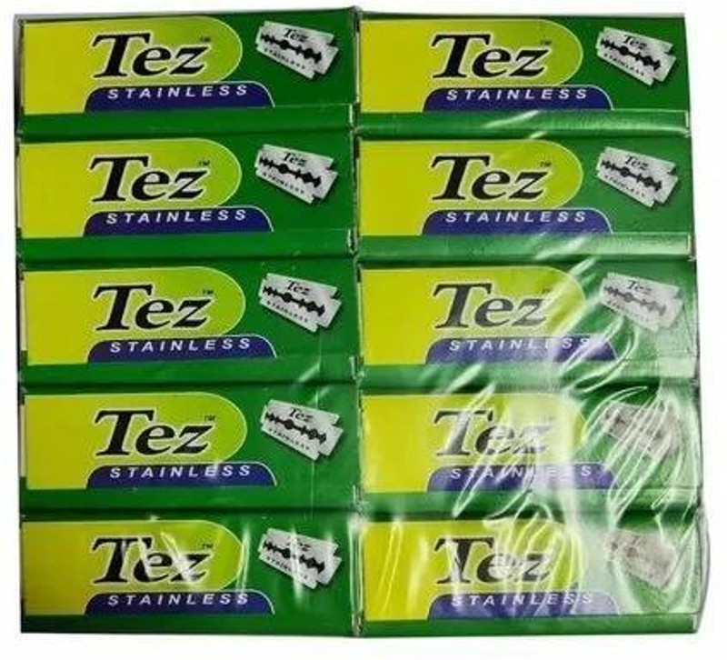 MAHI HOME DÉCOR MHD_Tez Stainless Double edge blades with triple-coated edges(Pack of 10)
