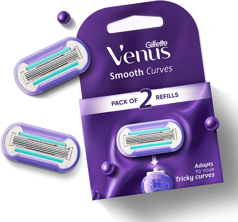 Gillette Venus Swirl hair Removal Razor Cartridges|Long lasting smoothness(Pack of 2)