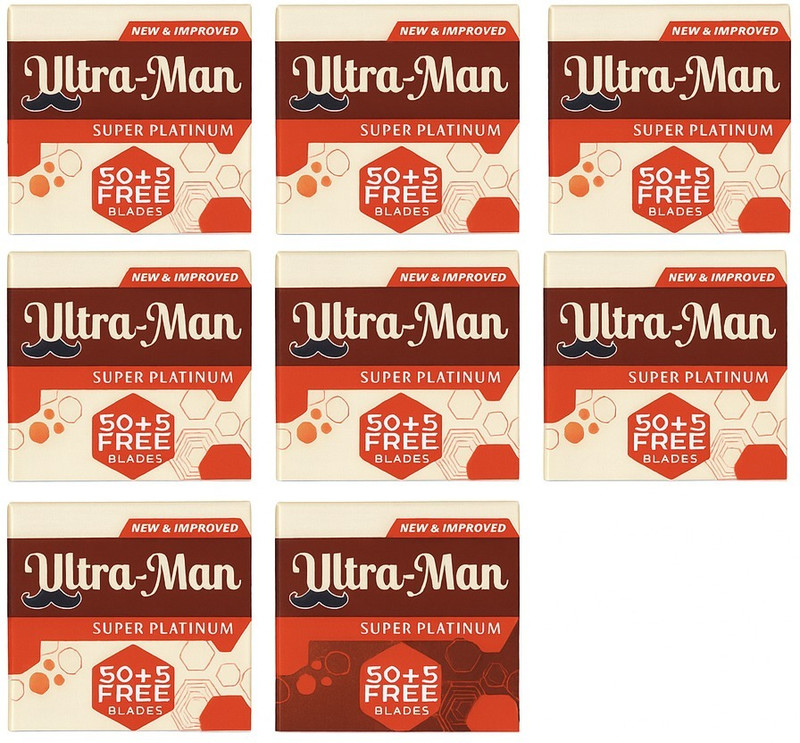 Rk ULTRAMAN SUPER PLATINUM 100 BLADES (EACH PACKET 50 BLADES +5 FREE BLADES)(Pack of 2)