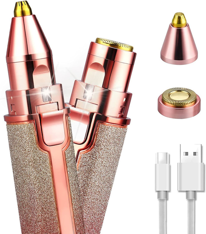 NKK TRADERS Facial Hair Remover for Women Face Upper Mustache Lip Chin Hair Curler(Rose Gold)