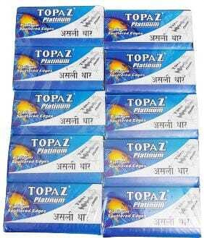 PasCom Topaz Razor's Blades Platinum Sputtered Edges