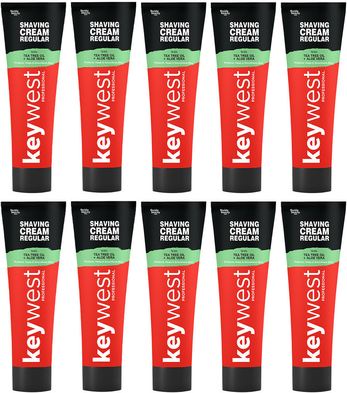 Keywest Regular Shaving Cream 125g for Men All Skin Types, With Aloe Vera Pack of 5(125 g)