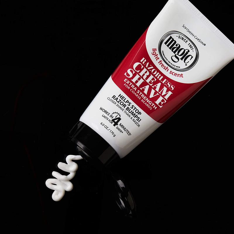 Softsheen Carson Magic Extra Strength Razorless Shaving Cream for Men, 6.0 OZ(170 g)