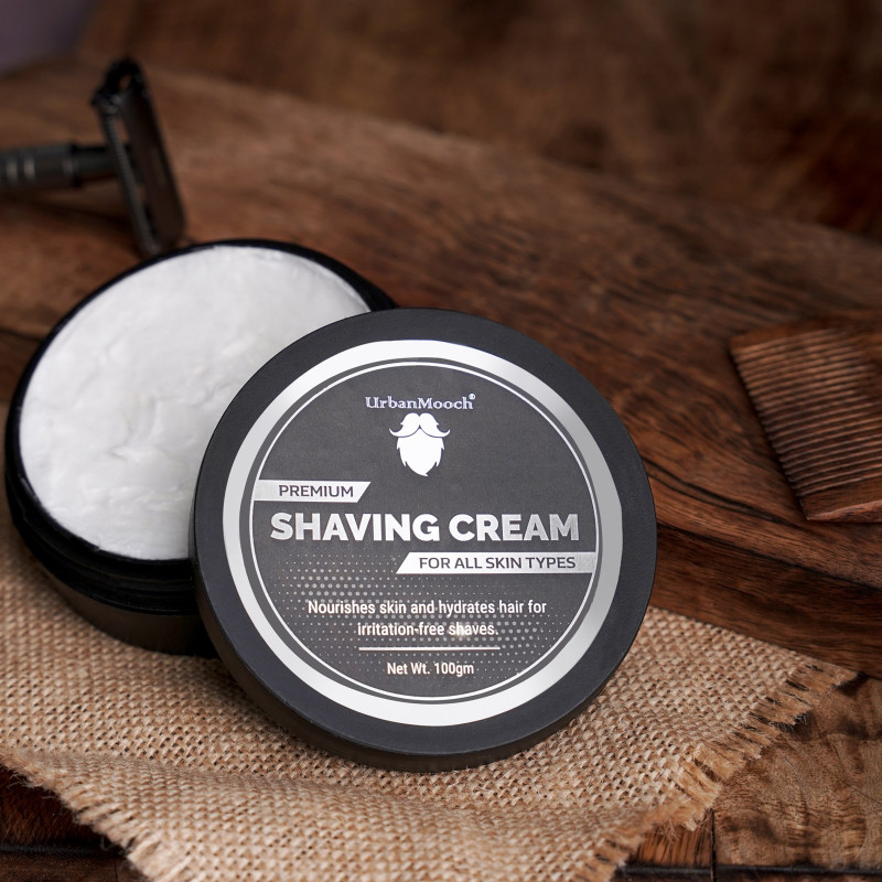 UrbanMooch Shaving Cream For Men with Shea Butter, AloeVera and Coconut For Smooth Shave(100 g)