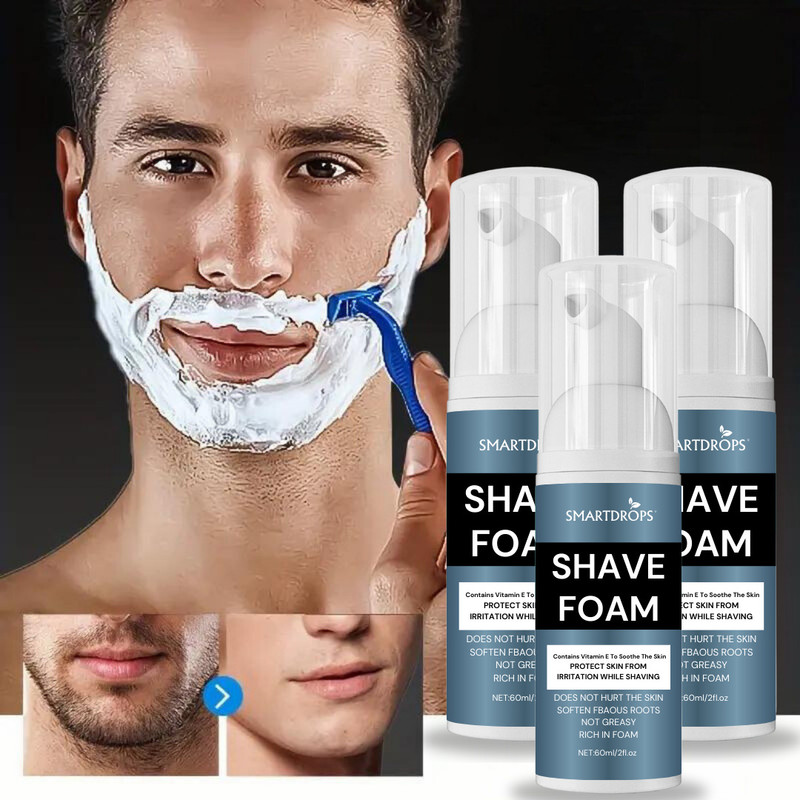 smartdrops Shave Foam for Regular with Vitamine & Menthol for all skin(180 ml)