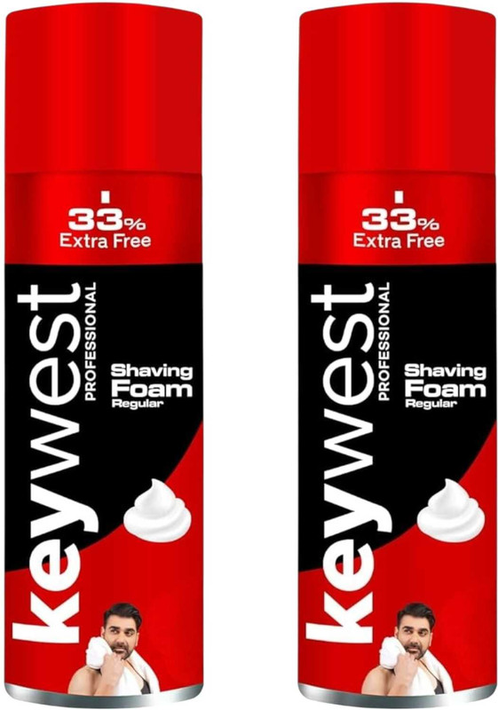 clowzac KEYWEST PROFESSIONAL SHAVING FOAM FOR CLEAN & REFRESHING SKIN PACK OF 400ml x 1(400 ml)
