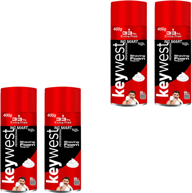 NG MART FB WEST REGULAR SHAVING FOAM FOR QUICK CLEANING HAIR PACK OF - 500gx 1(500 g)