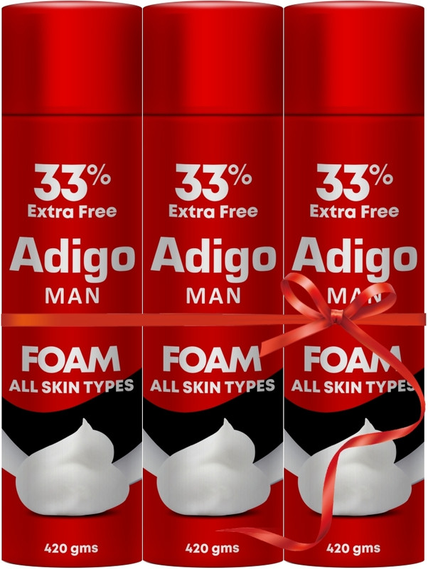 adigo Man Shaving Foam 33% extra - Pack off 3(1260 g)