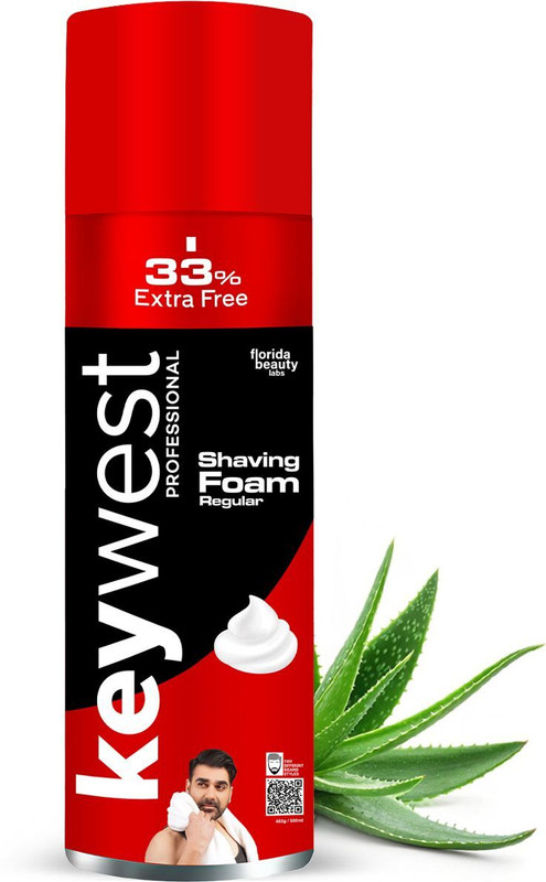 Keywest Pre Regular Shaving Foam for Men | Detoxifies & Rejuvenates Skin With Aloe Vera(482 g)