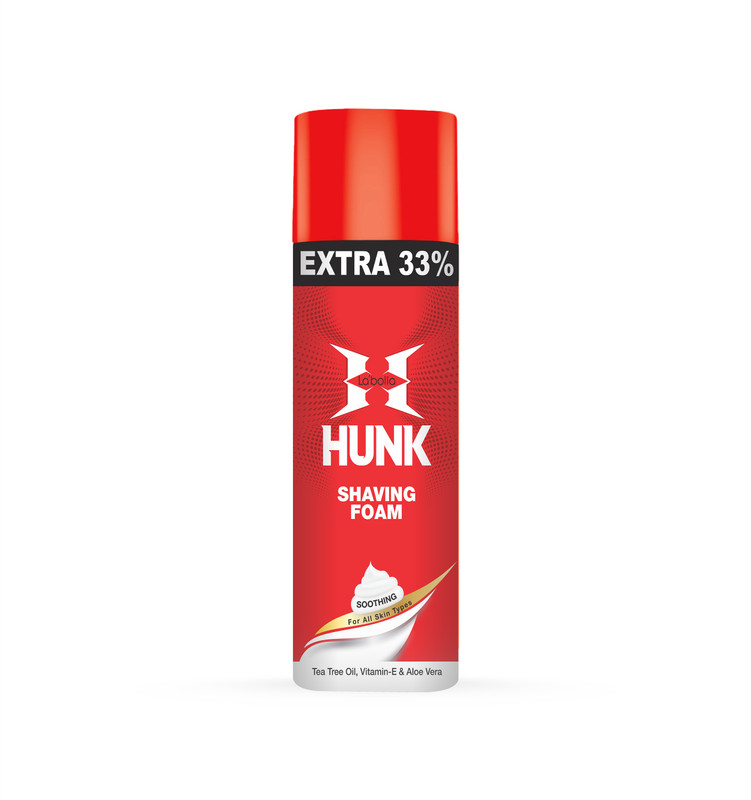 LABOLIA Hunk Shaving Foam, Soothing, Extra 33%, Tea Tree Oil Vitamin-E & Aloe Vera(400 ml)