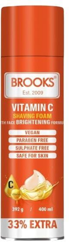 Brooks Vitamin-C Shaving Foam(400 ml)