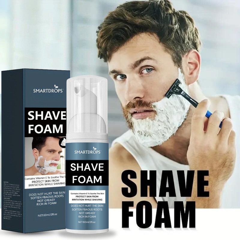 smartdrops Shaving Foam With Special Moisturising Formula Vitamin E & Tea Tree Oil All Skin(60 ml)