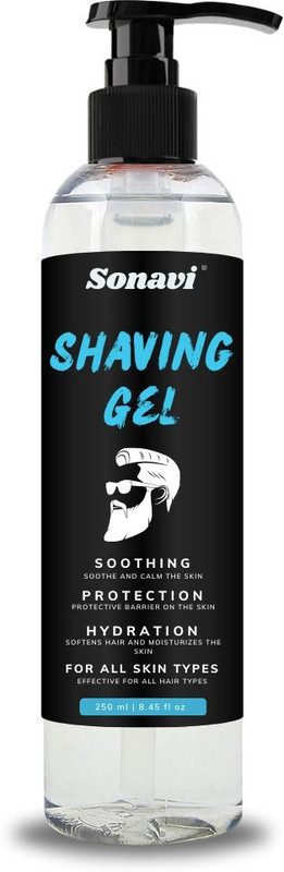Sonavi Non Foaming Shaving Gel For Irritation Free Smooth Shave With Glycerin (250ML)(250 ml)