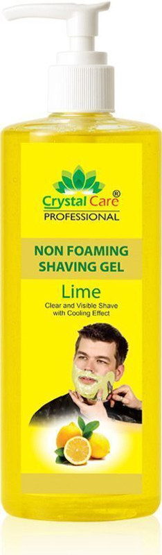 Crystal Care Non Foaming Shaving Gel for Men Aloe Vera & Limeon | Transparent(500 ml)