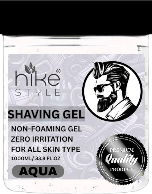 HIKE STYLES Shaving Gel 1Kg , Non Foaming Shaving Gel With Pump 1000ml (MENTHOL)(1000 ml)