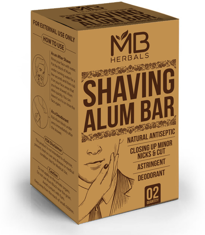MB Herbals ALUM BLOCKS Shaving Soap(200 g)