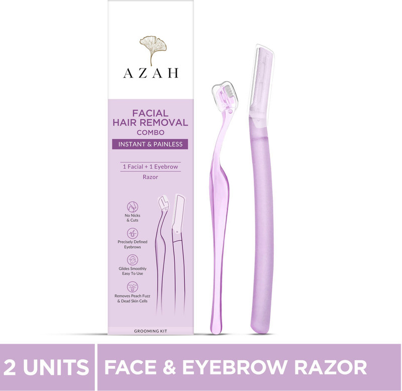 AZAH Face & Eyebrow Razor Combo For Women | Cut-Free & Painless Facial Hair Removal, Women(Pack of 2)