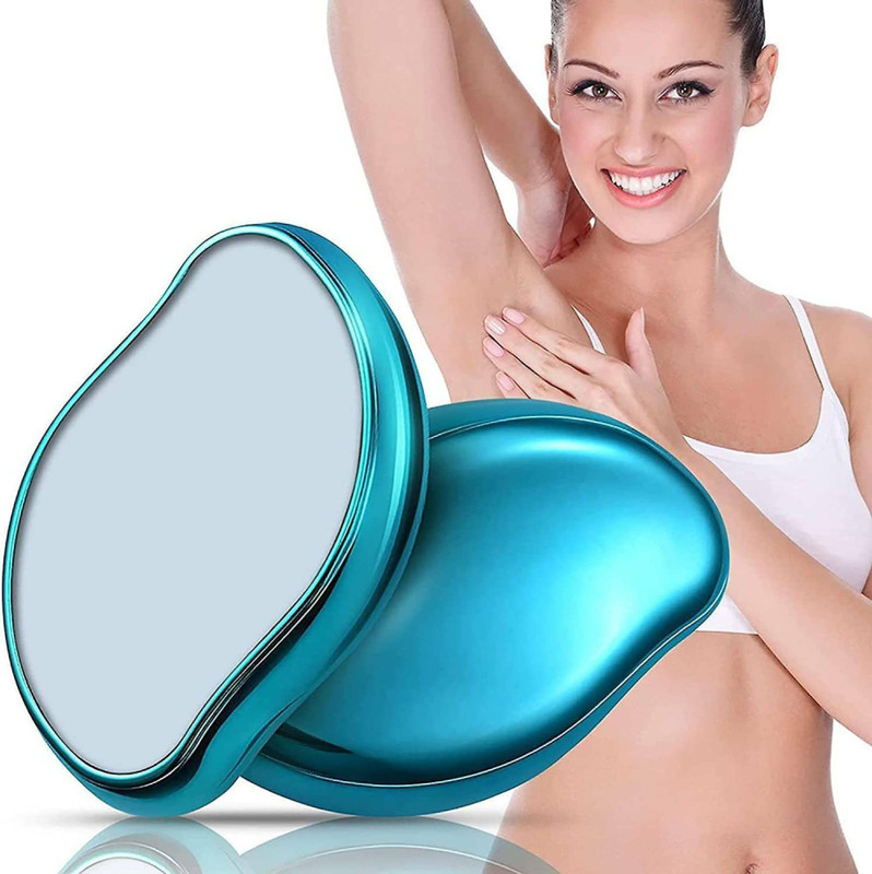 Ankev Crystal Magic Hair Remover Painless Exfoliation Stone Painless Hair Removal Tool, Men & Women