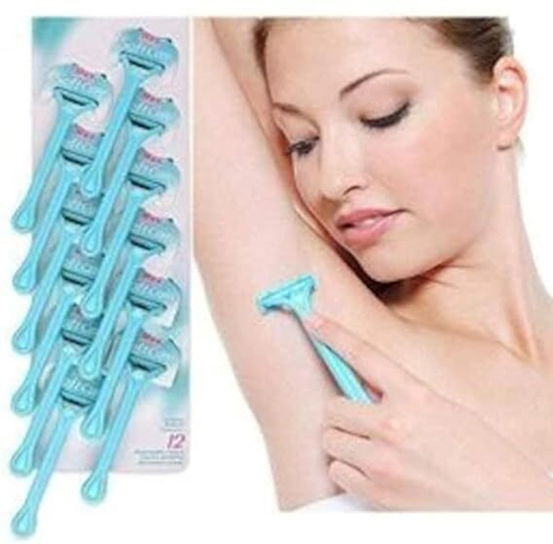 ODIN Disposable Soft Care Shaving Razor. Body Hair Removal Razor For, Men & Women(Pack of 12)