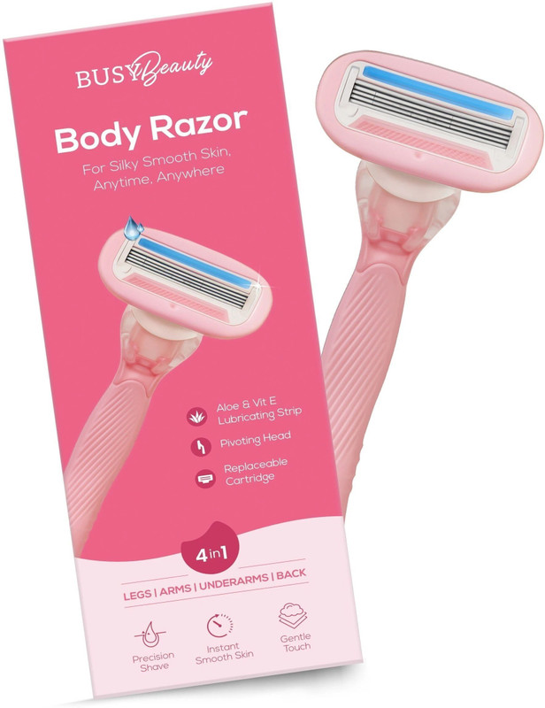 SIRONA Aloe-Boost 4 Blade Reusable Body Hair Removal Razor for Arms, Leg & Bikini Line, Women