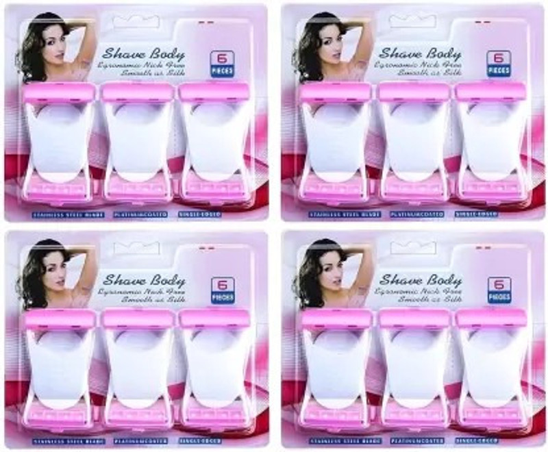 RAKANO Disposable Plastic Hair Razor & Bikini Shaving Razor For Women, Women(Pack of 24)