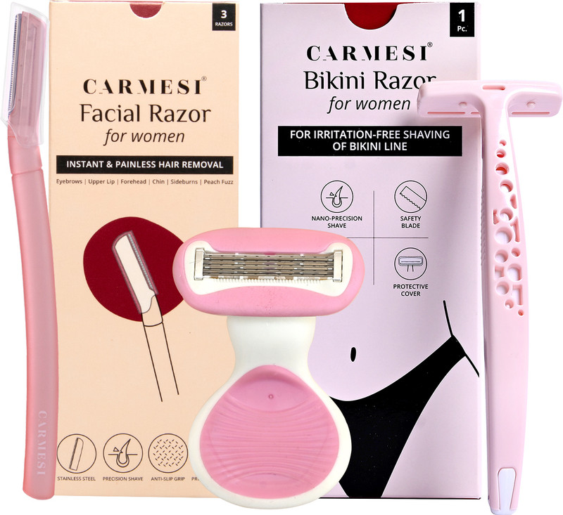 Carmesi Razors Combo (Facial Razor, Women(Pack of 3)