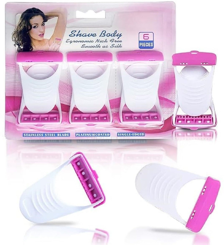 OSSDEN Disposable Body & Bikini Shaving Razor For Women and Girls Hair Remover RAZOR, Women(Pack of 6)