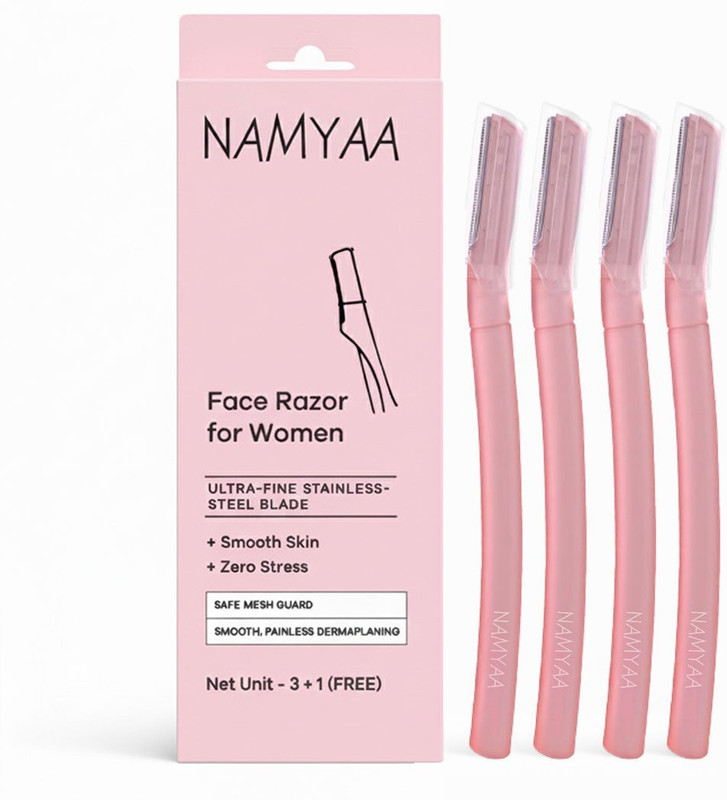 Namyaa Reusable Face Razor for Women | Perfect for Eyebrows, Upper Lip & Chin, Men & Women(Pack of 3)