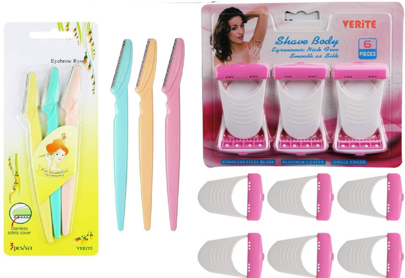 Verite Combo Facial and Body Razor, Men & Women(Pack of 9)