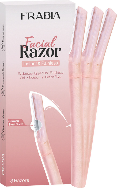 VILFLY Eyebrow & Facial Razor for Women|Chin, Upperlip, Sideburns, Forehead | Reusable, Women(Pack of 3)