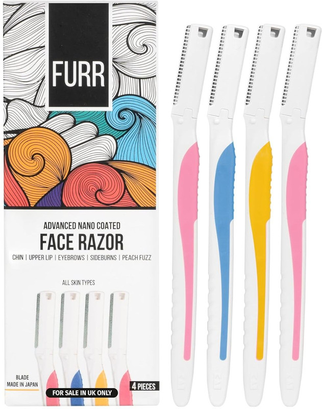 FURR By Pee Safe Facial Razor For Women | For An Effortless & Safe Shave Experience | Each Can Be Used Up to 5 Times, Women(Pack of 4)