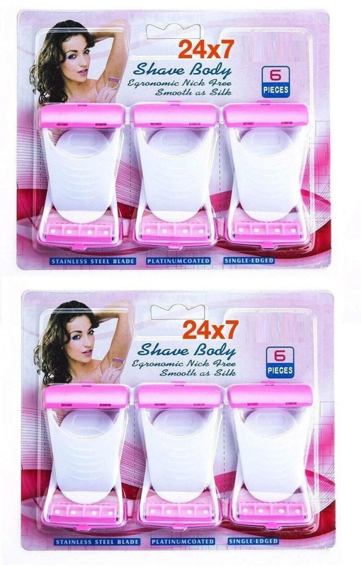 manasona Disposable Body & Bikini Shaving Razor For Women and Girls Hair Remover RAZOR, Women(Pack of 12)