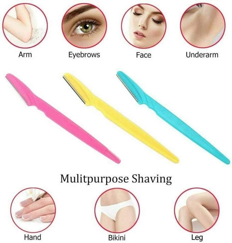 Ankev Facial Hair Remover Eyebrow Trimmer, Shaper Shaver For Women, Men & Women(Pack of 3)