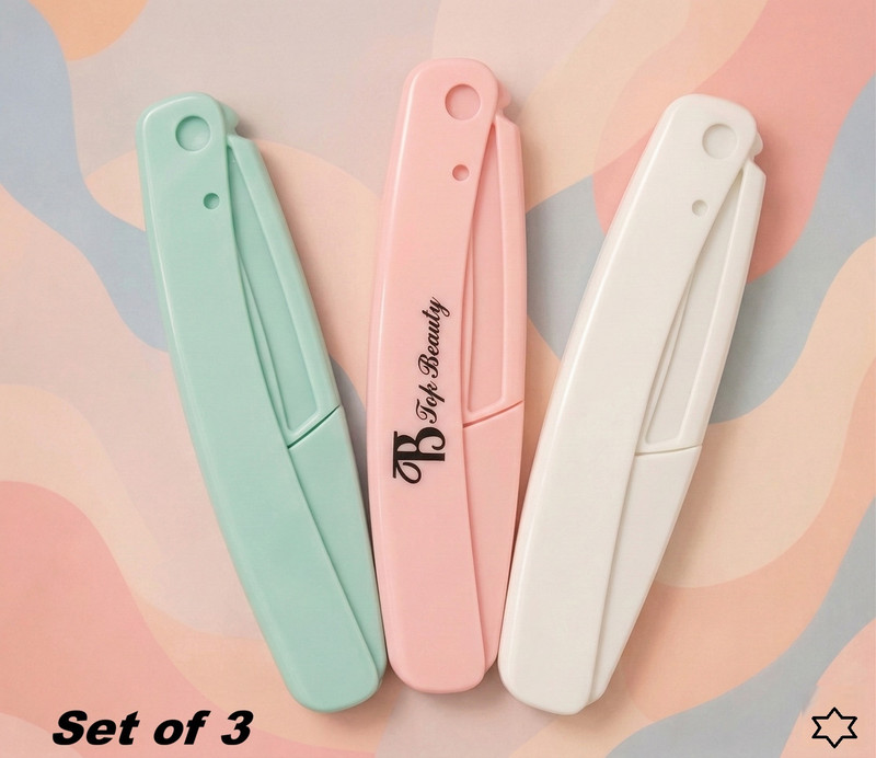 Prachi Women’s Eyebrow & Face Razor Set of 3 | Safe Foldable Hair Remover, Women(Pack of 3)