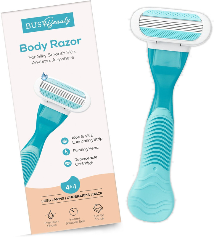 SIRONA Aloe-Boost 4 Blade Reusable Body Hair Removal Razor for Arms, Leg & Bikini Line, Women