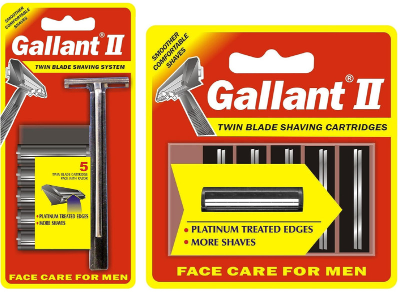 Gallant II Twin Blade Shaving Razor For Men (Pack of - 2), Men(Pack of 2)