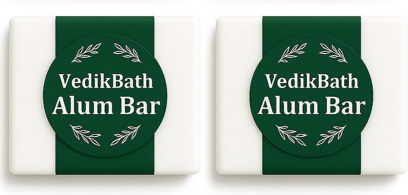 VedikBath Natural Fitkari(Alum)Stone for After Shave,Razor Cuts,Oil Control & Pimple Care Shaving Soap(400 g)