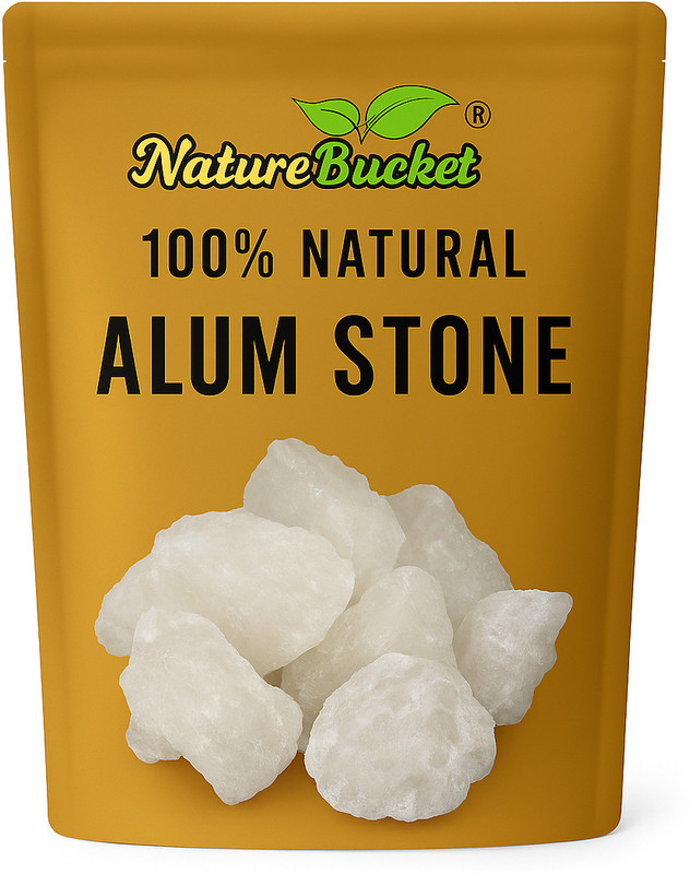 nature bucket 100% Natural Alum Stone (Phitkari) – Aftershave | Deodorant | Skin Care Shaving Soap(400 g)