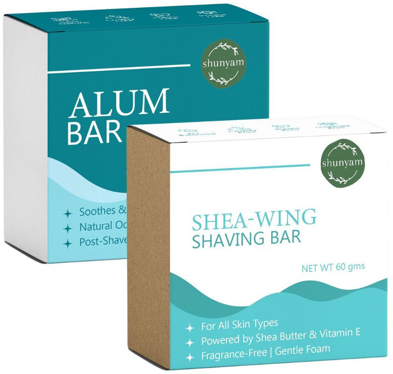 Shunyam Shaving Soap Bar with Alum Bar for Men | Clean Smooth Shave Shaving Soap(100 g)