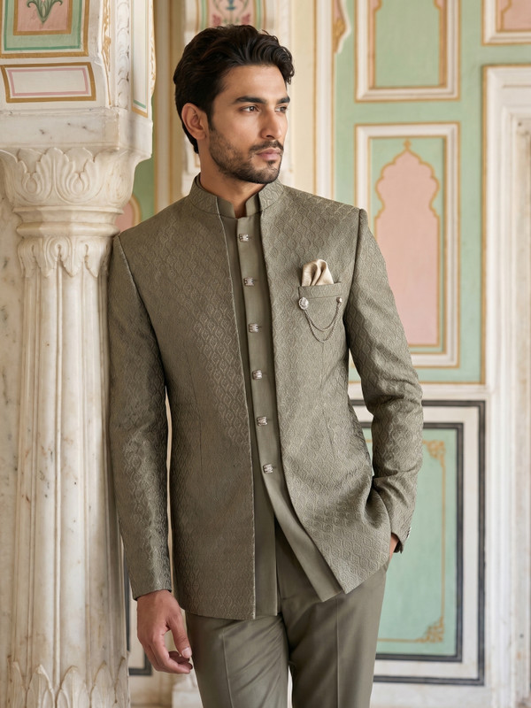 Jompers Self Design Sherwani
