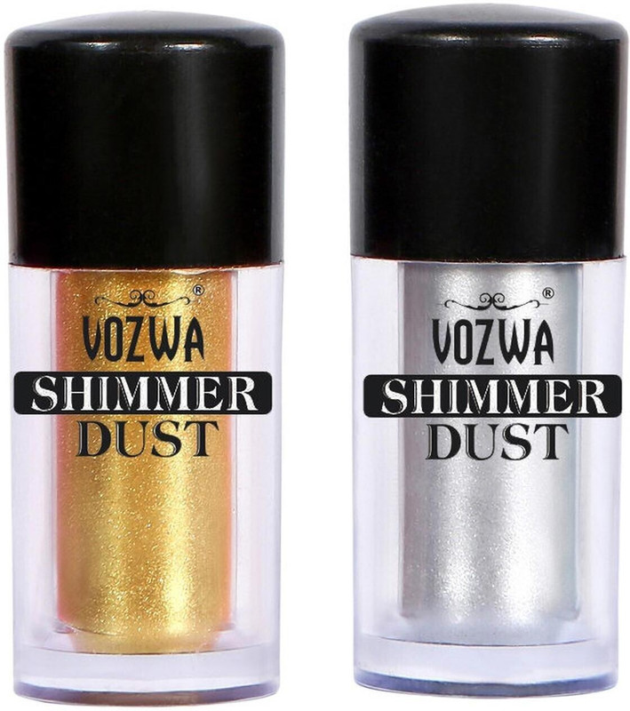 VOZWA Eyeshaodw Shimmer Dust 4g- Golden + Silver(Golden, Silver)