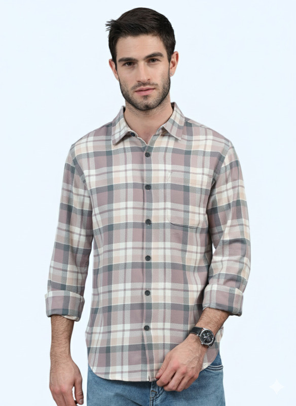 YELLOWDASH Men Checkered Casual Multicolor Shirt