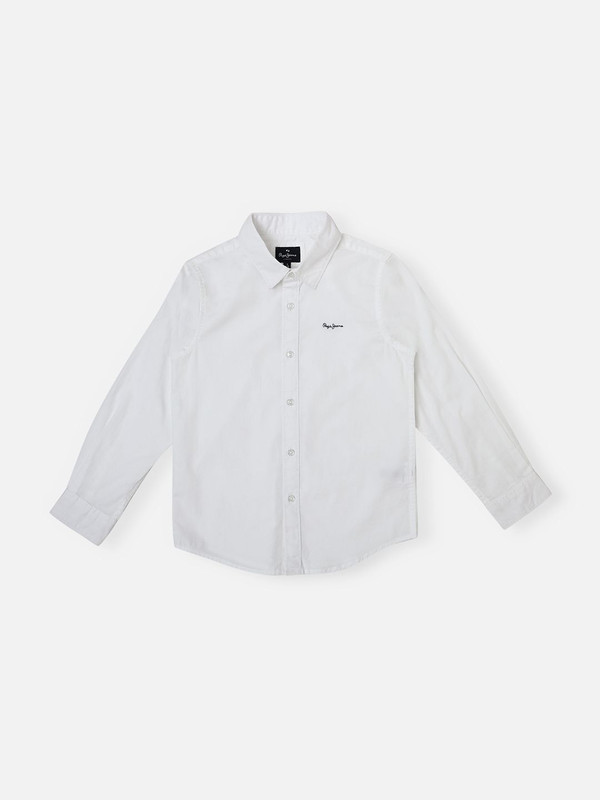 Pepe Jeans Boys Solid Casual White Shirt