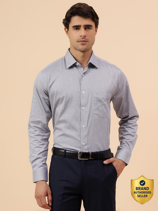 CANTABIL Men Checkered Formal Grey Shirt