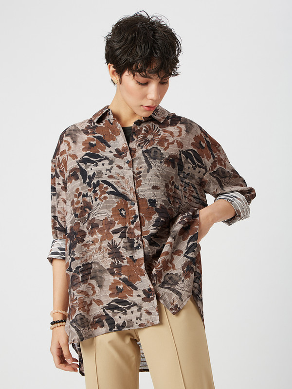Mystere Paris Women Floral Print Casual Multicolor Shirt
